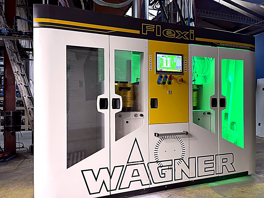 Le centre de poudre WAGNER Flexi Center, conçu pour le changement de teinte rapide.