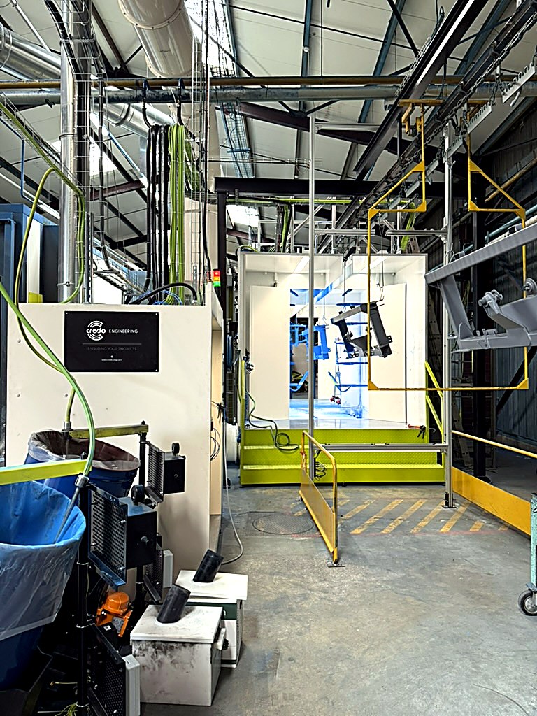 La cabine intégrée à la ligne existante.