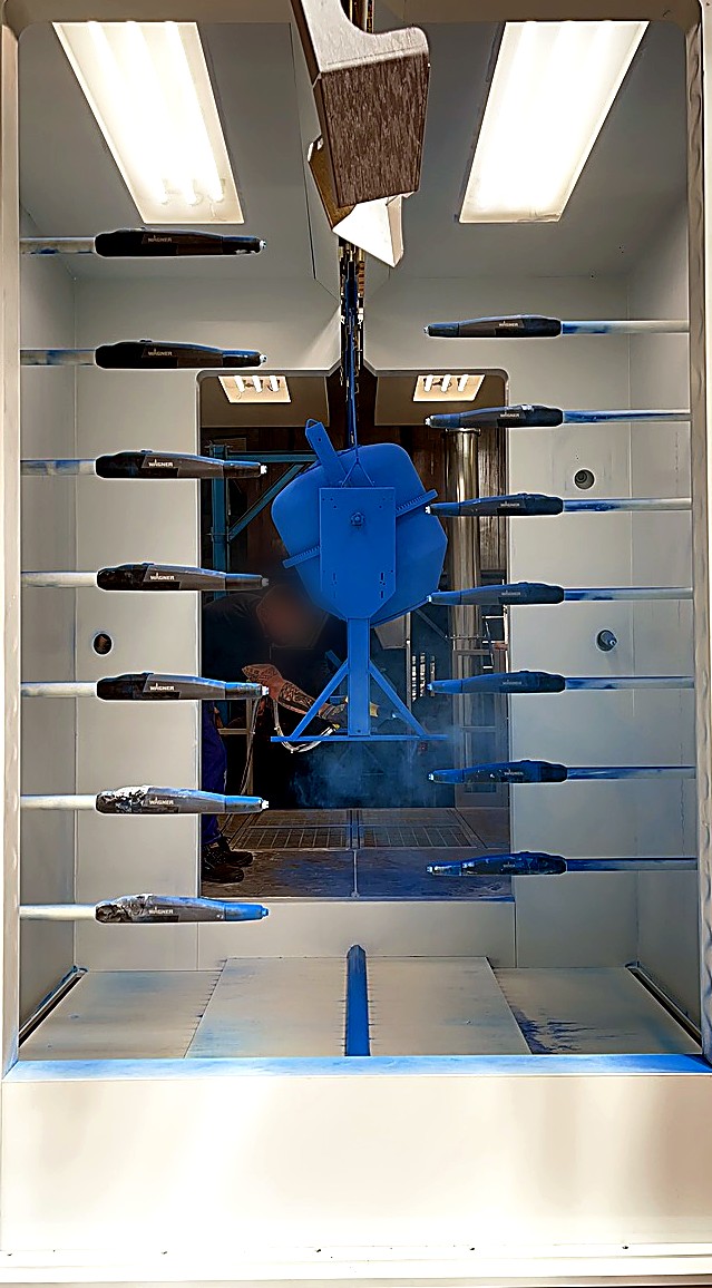 Application en cours à l’intérieur de la cabine.